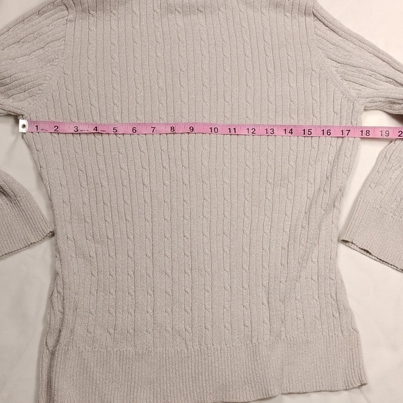 Chaps women's zippered 3/4 sleeved sweater size large - Picture 9 of 11